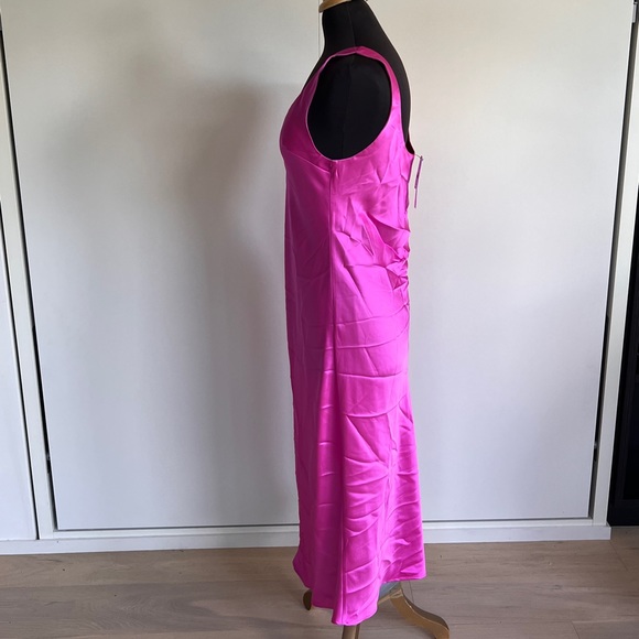Topshop Slip Hot Pink Dress Size AU 12 - Picture 4 of 8